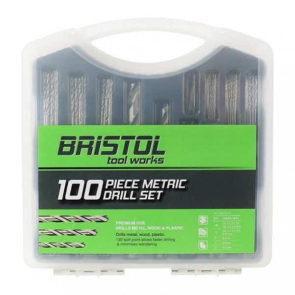 Bristol Tool Works BTW100M - 100 Piece Metric Drill Set Drill Bits